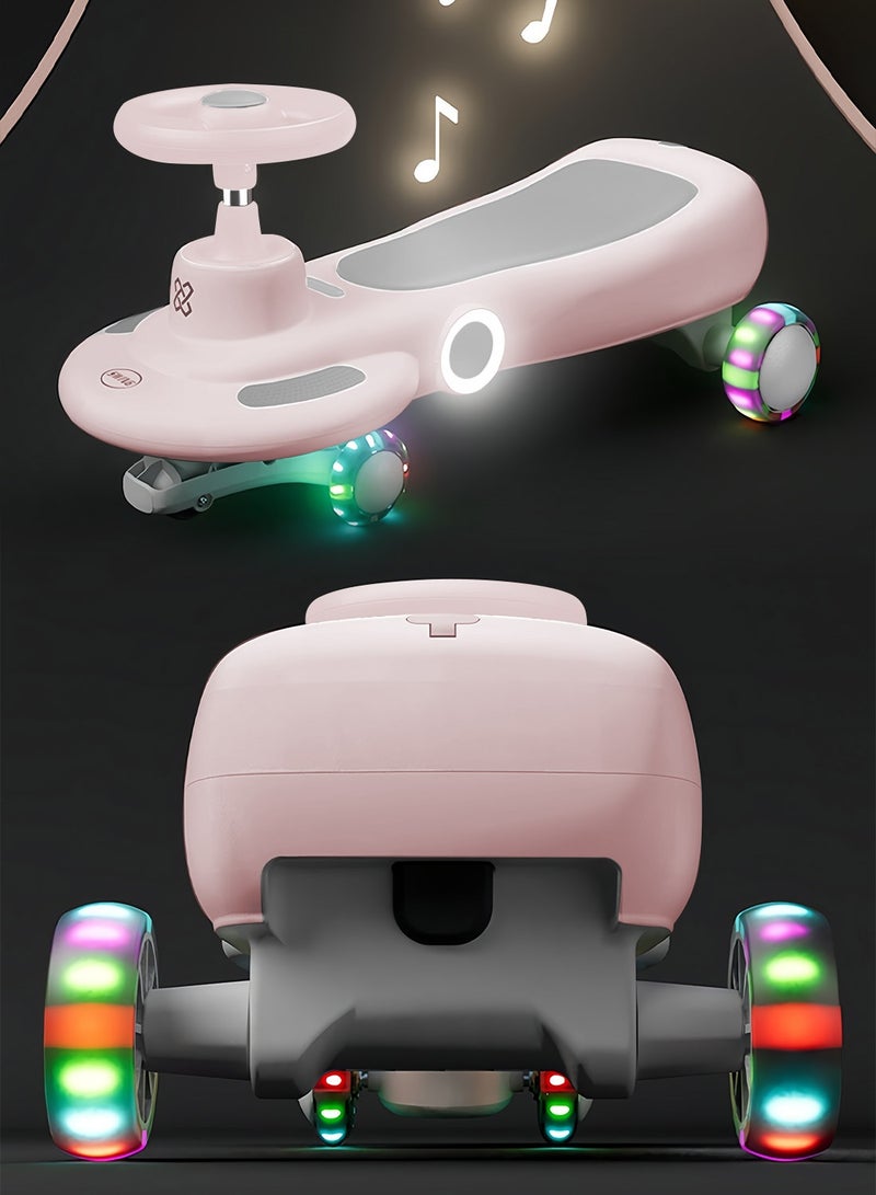 ما بيبي سيارة دفع للأطفال، سيارة أرجوحة متوازنة مع عجلات وامضة للاستمتاع بالأنشطة الخارجية والداخلية، سيارة أطفال للركوب للأولاد والبنات من عمر 1 إلى 3 سنوات - Image 3