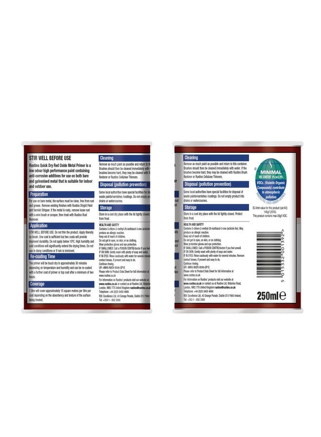 Rustins REDOW250 Quick Dry Red Oxide 250ml - Image 4