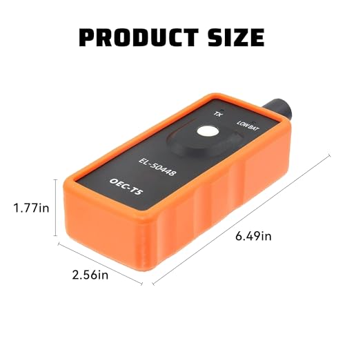 Tioollev TPMS Relearn Tool Tire Sensor Automotive Tire Pressure Monitor Sensor Activation Reset Tool OECT5 System Programming Training for Most Series Vehicles Orange - Image 3