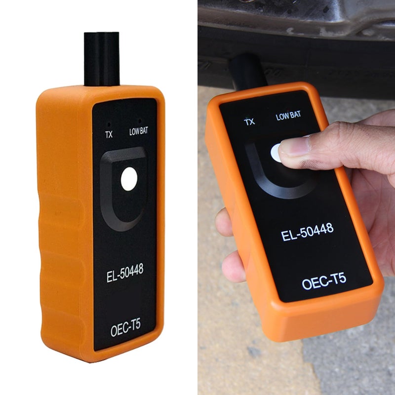 Tioollev TPMS Relearn Tool Tire Sensor Automotive Tire Pressure Monitor Sensor Activation Reset Tool OECT5 System Programming Training for Most Series Vehicles Orange - Image 2