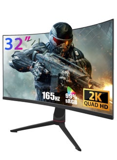 32 Inch Ultrawide Monitor, 165Hz WQHD 2560X1440 Curved Gaming Monitor, 1500R PC Monitor, HDR, FreeSync & G-Sync, HDMI, DisplayPort, VESA, Tilt Swivel Height Pivot Adjustment