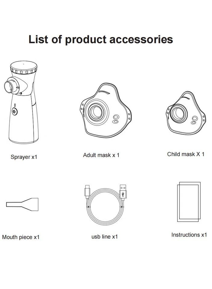 Generic 2pc Portable Nebulizer Machine,Mini Vaporizers,USB Rechargeable Handheld Mesh Inhaler,Two Ways To Use For Adults And Children With Breathing Problems, For Home Office Outdoor - Image 5