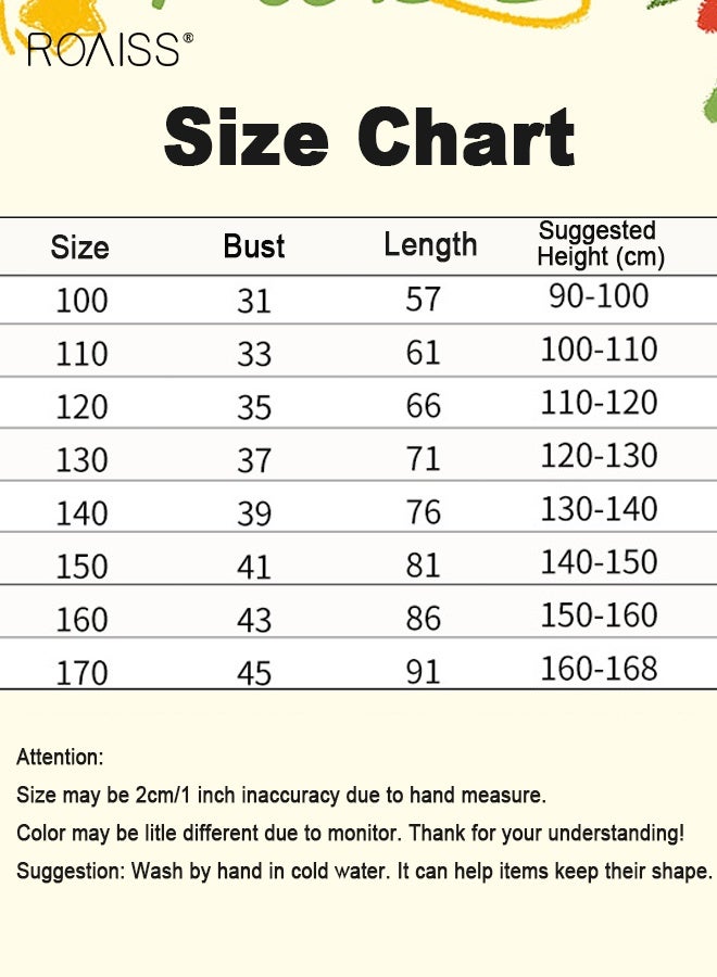 roaiss Girls Stylish Summer Dress, Floral Print Sleeveless Dress, Casual Sundress for Little Girls, Suit for Daily Wear or Any Occasion - Image 5