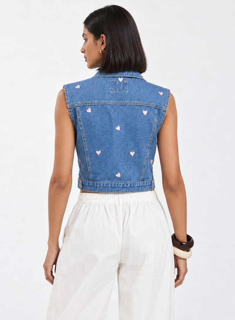 Only Onlvega Sleeveless Heart  Waistcoat