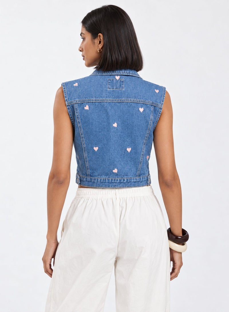 ONLY Onlvega Sleeveless Heart  Waistcoat - Image 2