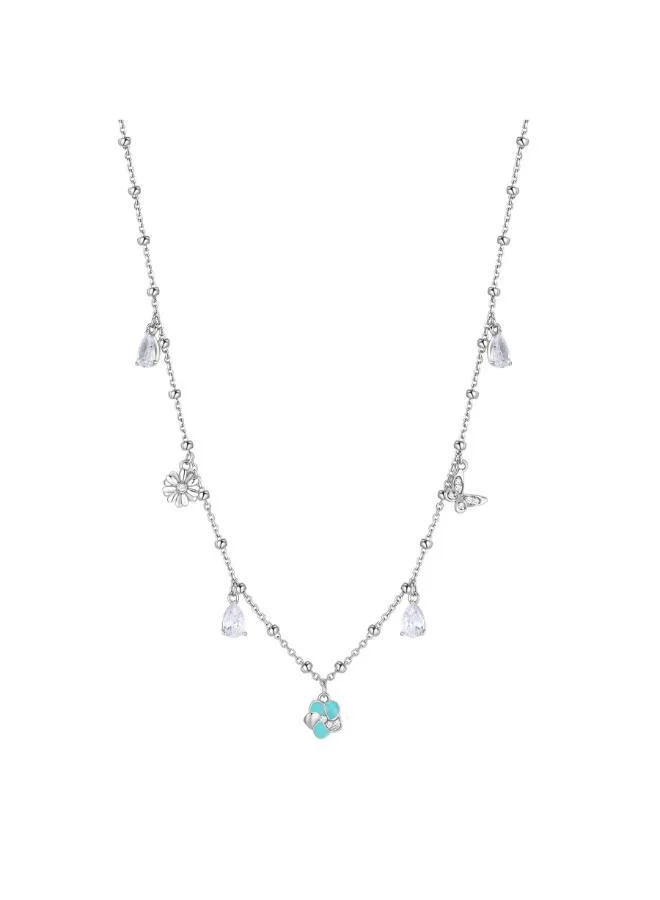 Rosato Gaia Sterling Necklace with Flower Pendants