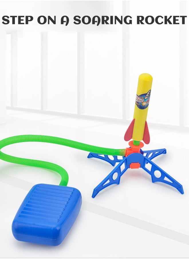 GROIC - GROIC Durable Kids Rocket Launcher Toy Includes 6 Air Powered Foam Rockets - Image 1