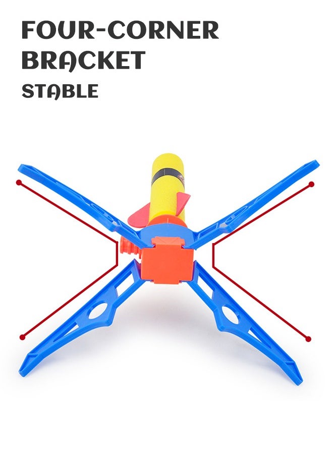 GROIC - GROIC Durable Kids Rocket Launcher Toy Includes 6 Air Powered Foam Rockets - Image 1