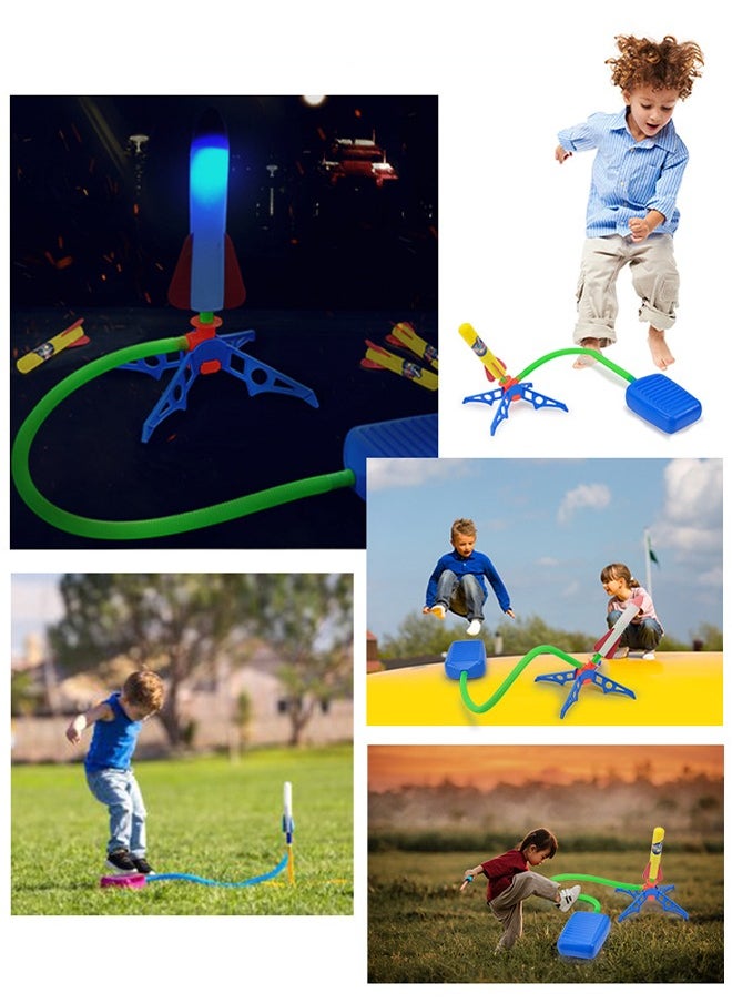 GROIC - GROIC Durable Kids Rocket Launcher Toy Includes 6 Air Powered Foam Rockets - Image 1