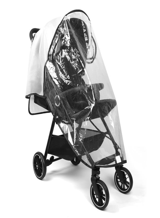 Mkobon Clear Stroller Rain Cover, Universal Stroller Cover Breathable, Foldable Travel Weather Shield, Waterproof Windproof Baby Stroller Accessories for Trip Use, Daily Walks - Image 1