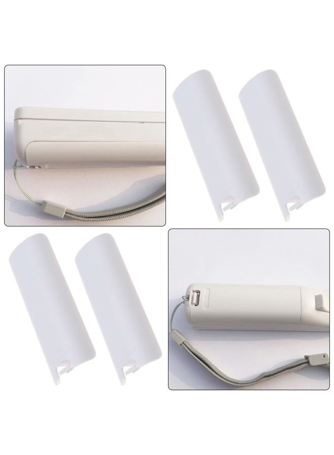 Create idea 4PCS Battery Back Door Cover Shell Compatible with Nintendo Wii Remote Controller Replacement Plastic Battery Lid White - Image 3