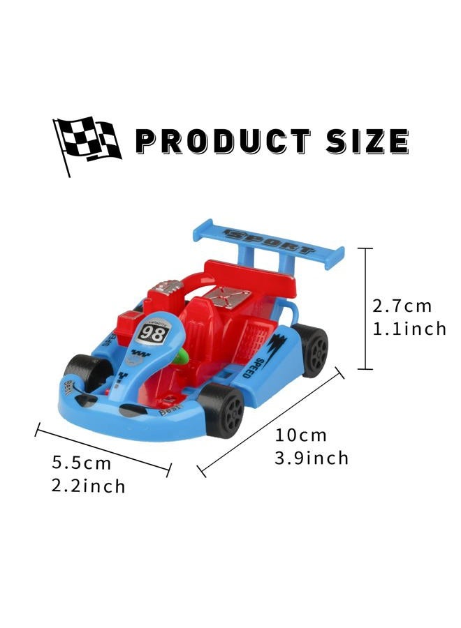 PROLOSO Pull Back Go Kart Friction Powered Racing Cars Kids Birthday Party Favors Goodie Bag Fillers Class Prizes Little Wind Up Vehicle Toys in Bulk 12PCS - Image 2