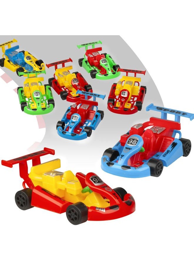 PROLOSO Pull Back Go Kart Friction Powered Racing Cars Kids Birthday Party Favors Goodie Bag Fillers Class Prizes Little Wind Up Vehicle Toys in Bulk 12PCS - Image 1