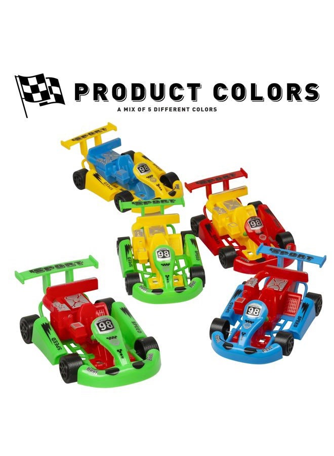 PROLOSO Pull Back Go Kart Friction Powered Racing Cars Kids Birthday Party Favors Goodie Bag Fillers Class Prizes Little Wind Up Vehicle Toys in Bulk 12PCS - Image 3
