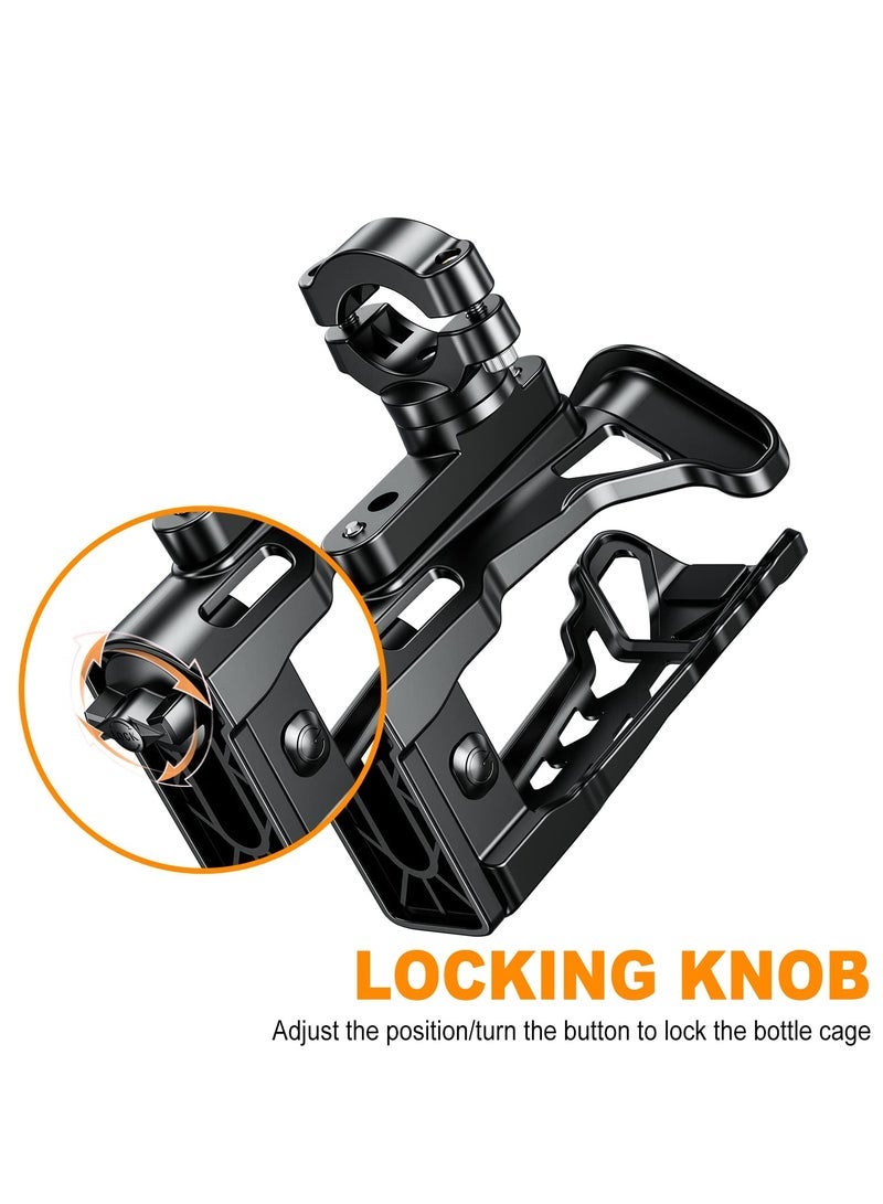 Captaintech ATV Cup Holder, Upgraded Motorcycle Drink Holder Handlebar, Bike Water Bottle Holder with Atmosphere Light, 360° Rotation Expandable Design, Max Load 32oz for Scooter Bike Motorcycle - Image 2