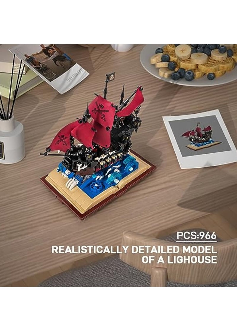 Zikra Queen Anne's Revenge Ship Grimoire Book Building Blocks Toy Set, Buildable Toy, Collectible, Gift for Adults and Kids (966 PCS) - Image 4