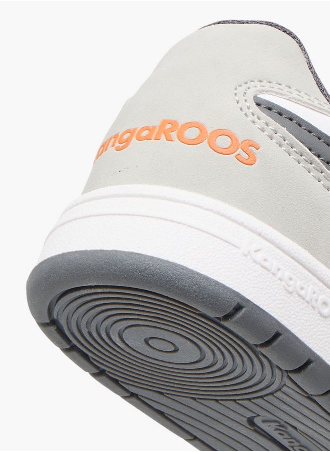 kangaROOS Boys' Logo Detail Sneakers with Hook and Loop Closure  - Image 5