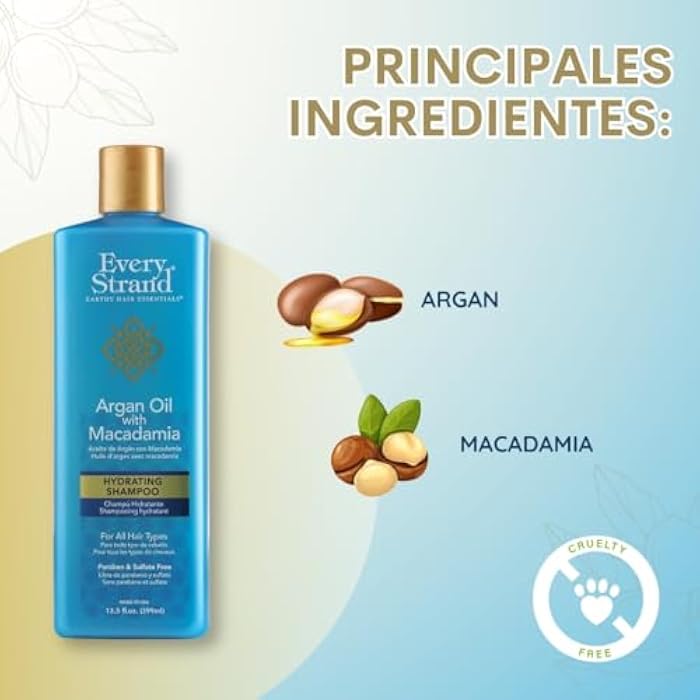 Every Strand Argan Oil With Macadamia Hydrating Shampoo 13.5 Ounce - Image 4