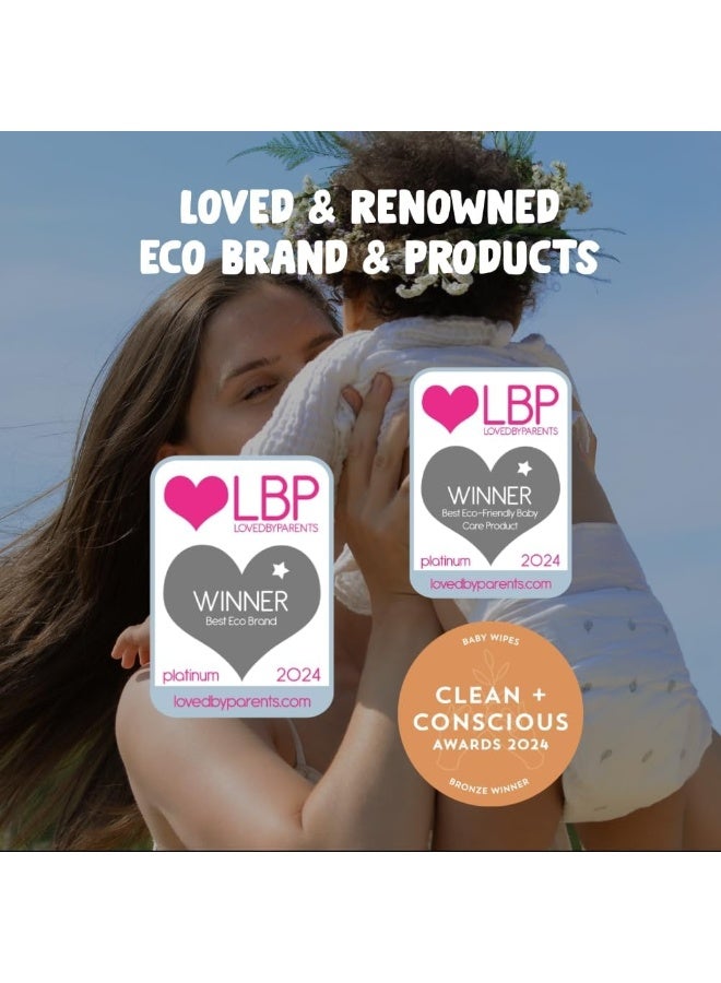 Eco by Naty Baby Wipes Unscented - 100% Compostable and Plant-Based Wipes, Good for Babies and Newborn Sensitive Skin (672 Count - 12 packs of 56) - Image 5