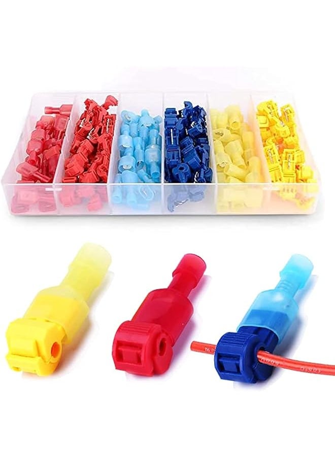 The Bros - T-Tap Wire Connectors：Self-Stripping Quick Splice Electrical Wire Terminal Assortment Kit -Insulated Male Quick Disconnect Spade Terminals, Quick Splice Electrical Connector w/Storage Case(120 Pcs) - Image 1