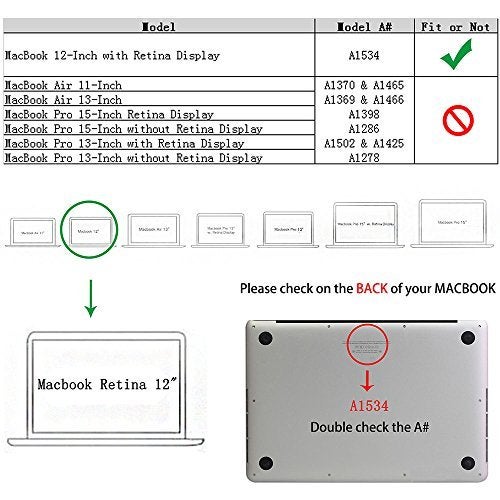 RUBAN Case Compatible with MacBook 12 Inch A1534 - Slim Snap On Hard Shell Protective Cover, Rose Gold - Image 2