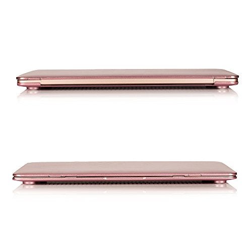 RUBAN Case Compatible with MacBook 12 Inch A1534 - Slim Snap On Hard Shell Protective Cover, Rose Gold - Image 4