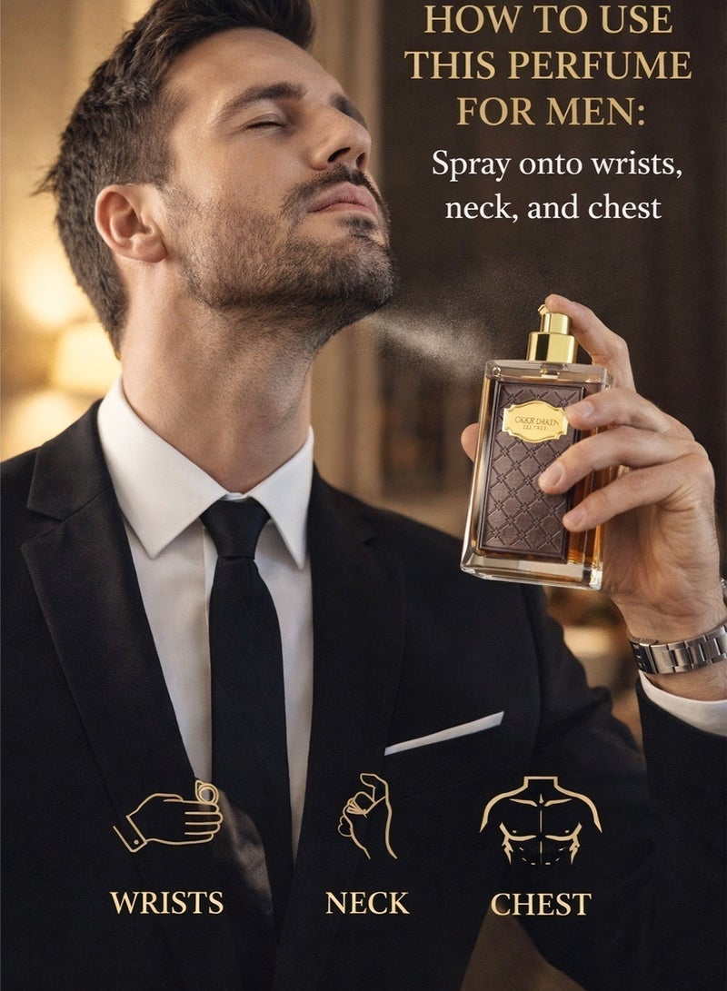 Dazzling Perfume Oxford Leather Long Lasting EDP 100ML Luxury Inspired Woody Unisex Perfume - Image 3