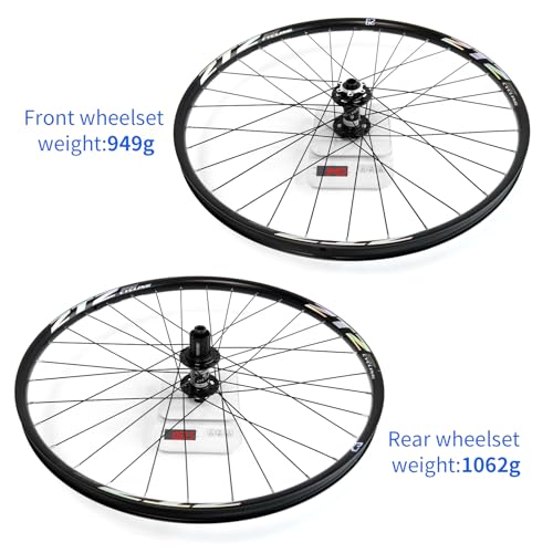 ZTZ 27.5"/29" Thru Axle Boost Mountain Bike Wheelset，Aluminum Alloy Rim 32H Bike Wheels，Front 15 * 110mm Rear 12 * 148mm Disc Brake MTB WheelSet，Fit 8-12 Speed Cassette (Only Front Wheel, 29 inch) - Image 3