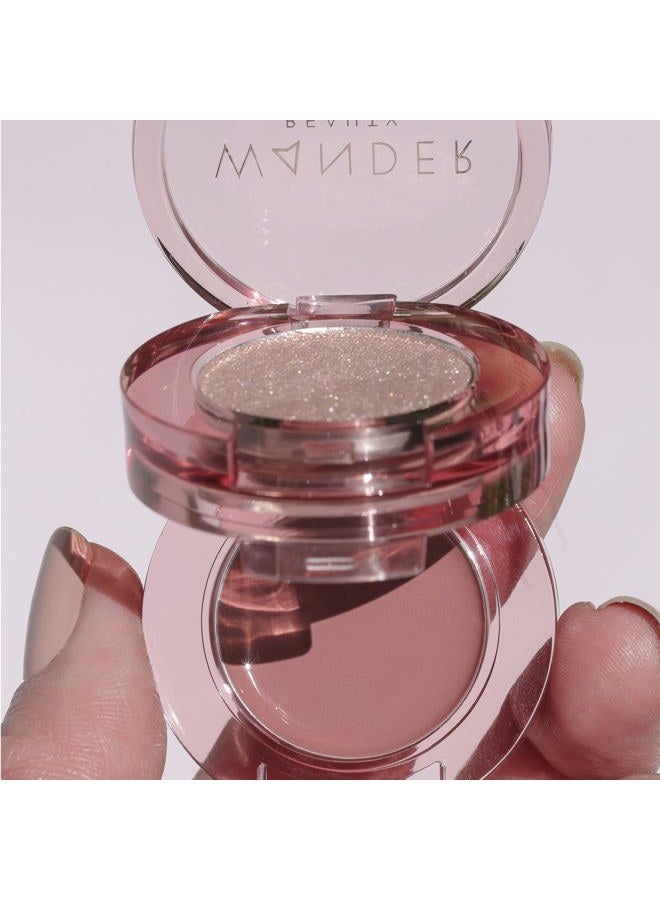 Wander Beauty Double Date Eye Shadow Duo - Eye Candy/Crush (Rose Gold Shimmer + Muted Mauve Cream) - High Pigment Eye Shadow Palette - Satin Shimmer Eyeshadow - Eye Makeup With Vitamin E - 0.07 oz - Image 4