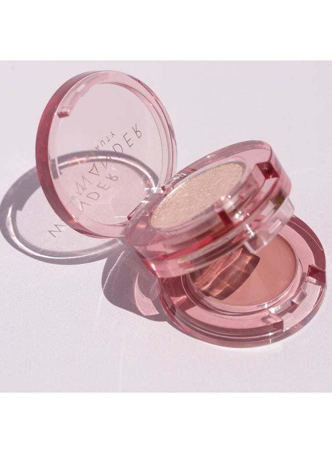 Wander Beauty Double Date Eye Shadow Duo - Eye Candy/Crush (Rose Gold Shimmer + Muted Mauve Cream) - High Pigment Eye Shadow Palette - Satin Shimmer Eyeshadow - Eye Makeup With Vitamin E - 0.07 oz - Image 3