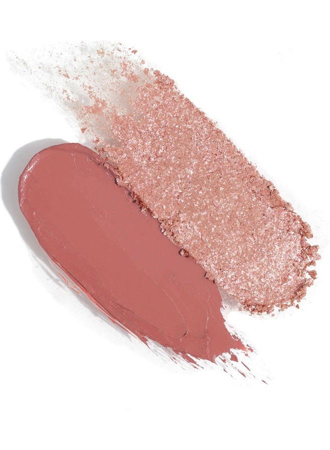 Wander Beauty Double Date Eye Shadow Duo - Eye Candy/Crush (Rose Gold Shimmer + Muted Mauve Cream) - High Pigment Eye Shadow Palette - Satin Shimmer Eyeshadow - Eye Makeup With Vitamin E - 0.07 oz - Image 2