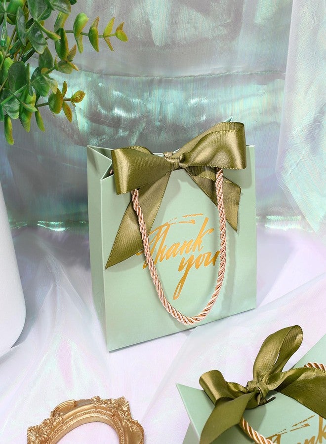 وولاين مجموعة هدايا ورقية من والين، 50 قطعة، مزينة بفيونكة، لون أخضر فاتح، حقائب هدايا للحفلات بمقابض، حقائب هدايا صغيرة للحفلات، مناسبة لحفلات الزفاف، وحفلات استقبال المولود، وحفلات أعياد الميلاد (يتطلب التجميع). - Image 4