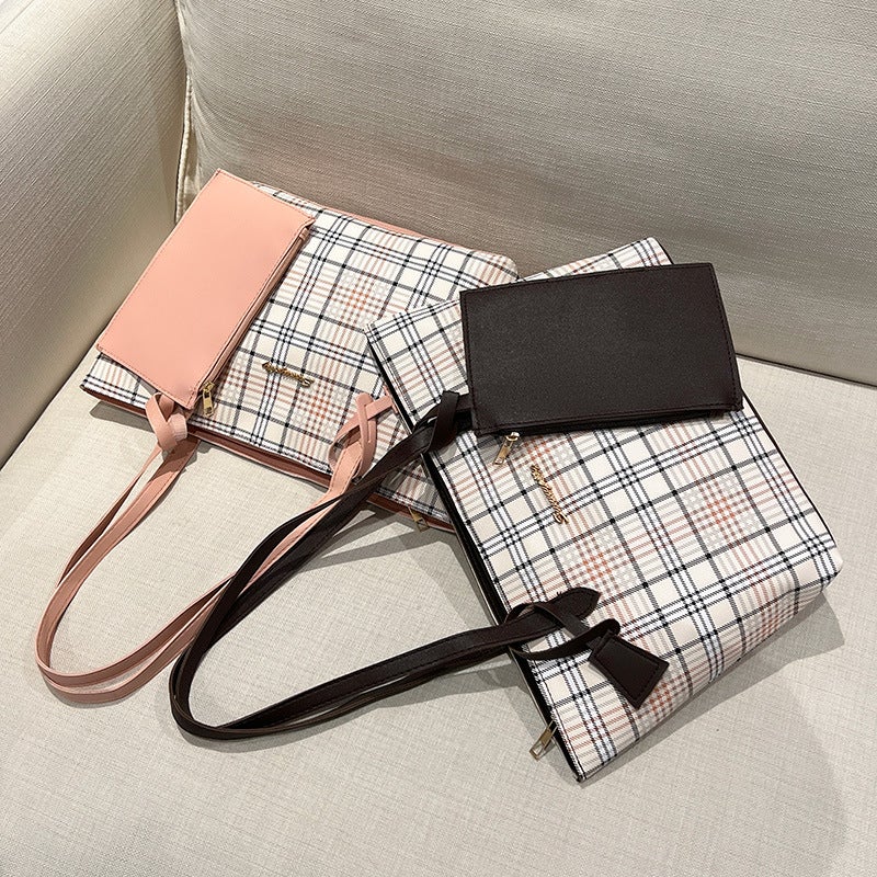 Plaid Print Tote Bag - Image 3