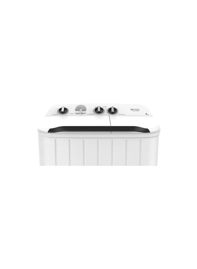 GENERAL SUPREME Semi-Automatic Washing Machine, Twin Tub, 6 kg, Powerful Motor, Rustproof Plastic Body ,White - Image 3