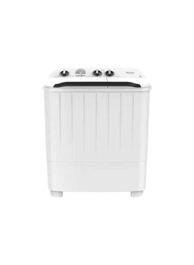 GENERAL SUPREME Semi-Automatic Washing Machine, Twin Tub, 6 kg, Powerful Motor, Rustproof Plastic Body ,White - Image 1