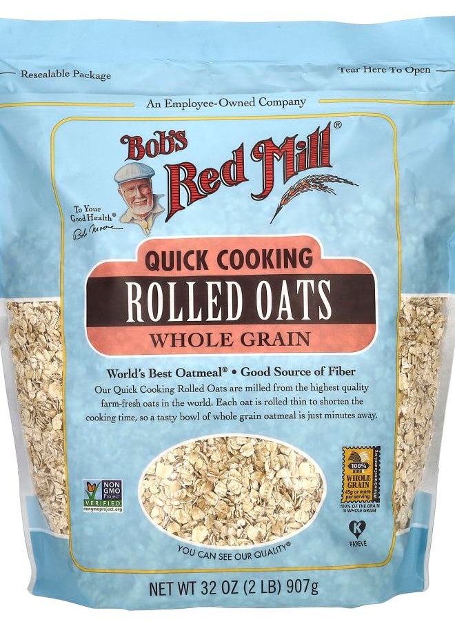Bob's Red Mill Quick Cooking Rolled Oats Whole Grain 32 oz (907 g) 