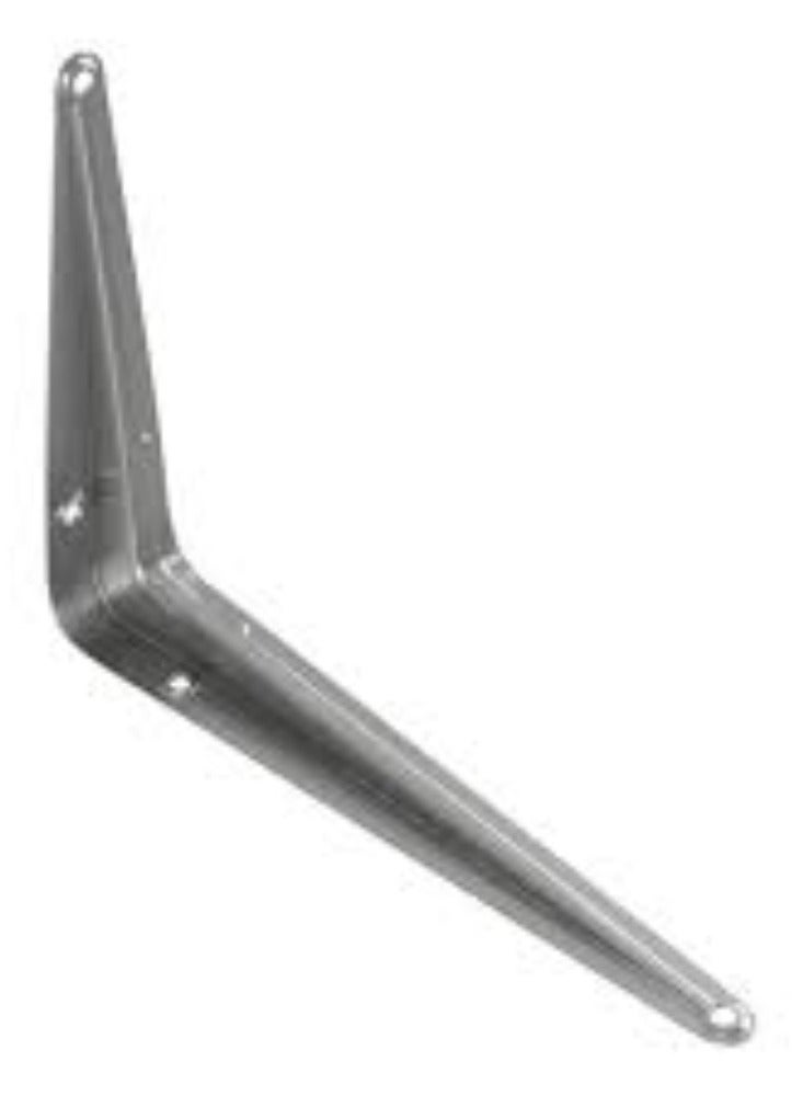 KNP KNP Grey Light Duty One Pair Shelf Brackets Tripod 6x8 INCH - Image 1