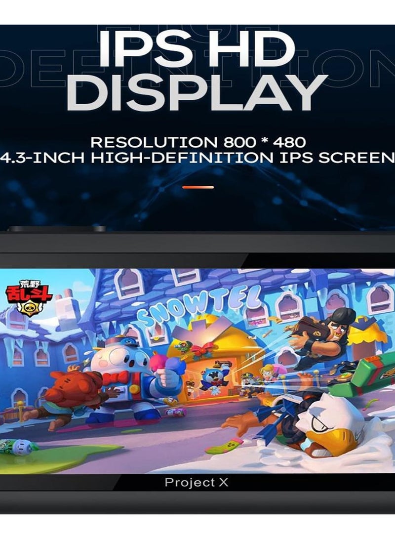 Joshberg 4.3-Inch High Definition IPS Screen Handheld Game Console Supports Dual Player Combat with Dual Controllers Gift (Gray) - Image 2