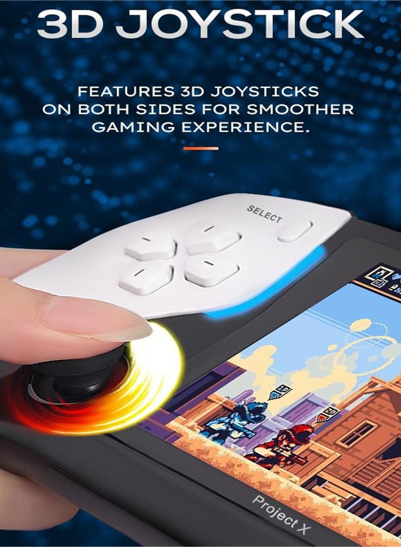 Joshberg 4.3-Inch High Definition IPS Screen Handheld Game Console Supports Dual Player Combat with Dual Controllers Gift (Gray) - Image 3