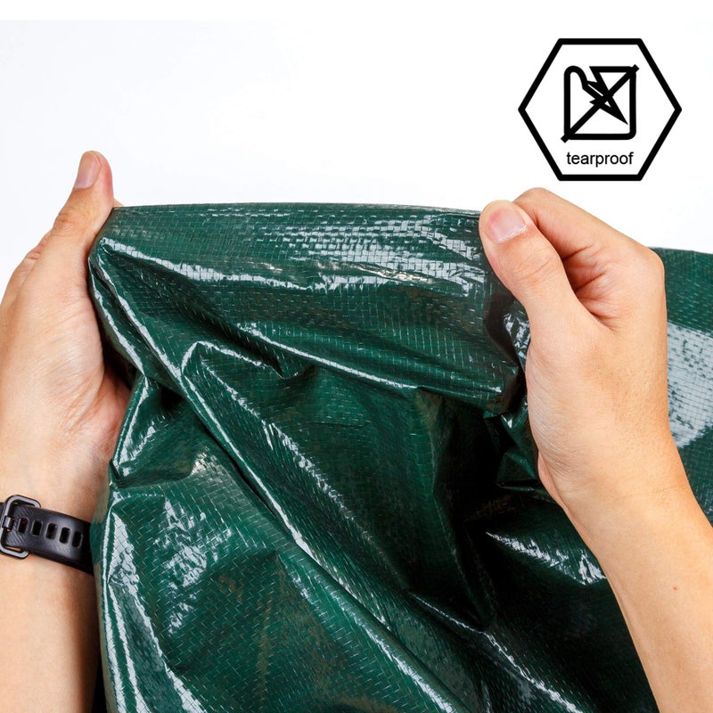 CARTMAN 2 Pack Finished Size 8x10 Feet Waterproof Green Tarp 8 Mil Thick, Multipurpose Protective Cover for Emergency Rain Shelter Camping Tarpaulin - Image 5