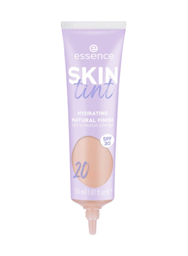 Essence SKIN Tint No.20 | Lightweight Hydrating Face Tint | Light to Medium Coverage | SPF 30 Sun Protection | Vegan Formula with Aloe Vera & Hyaluronic Acid | Natural Radiant Finish | 30 ml Beige - Image 2