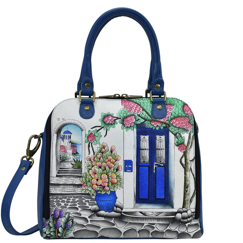 Anna by Anuschka HandPainted Leather Organizer Satchel Magical Greece