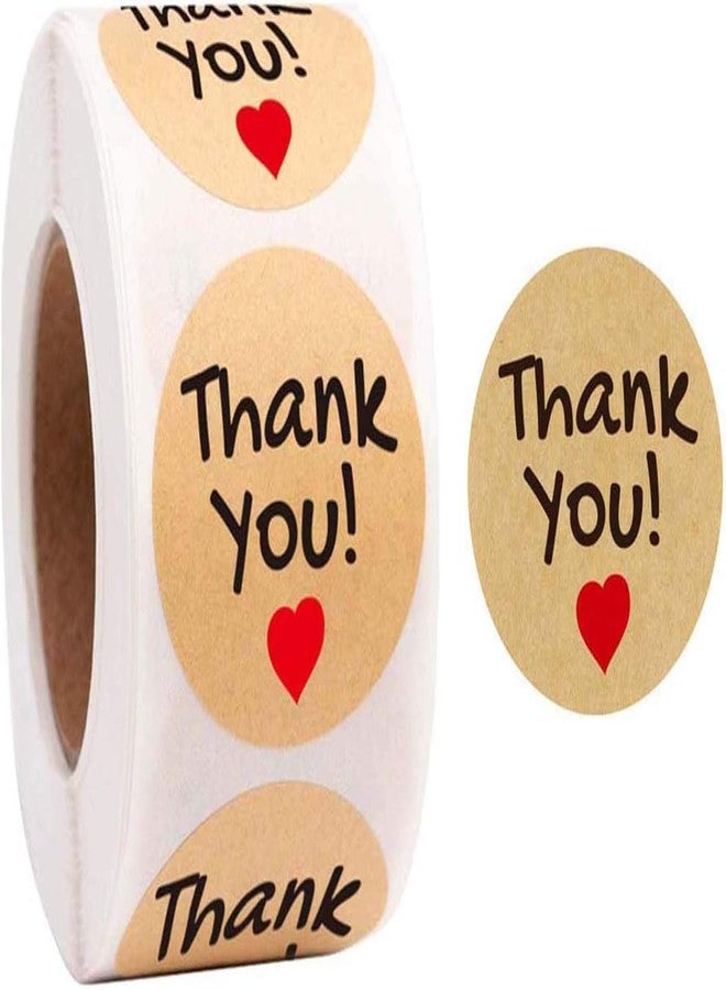 2HEET 500 Pcs 1-Inch Round Thank You Stickers Waterproof Vinyl Labels with Strong Adhesive for Small Business Packaging, Gift Wrapping, Envelope Seals, DIY Crafts & Scrapbooking - Image 1