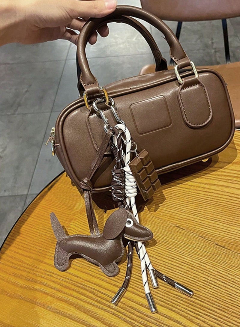 Cute dog design keychain with chocolate bar attached - Image 2