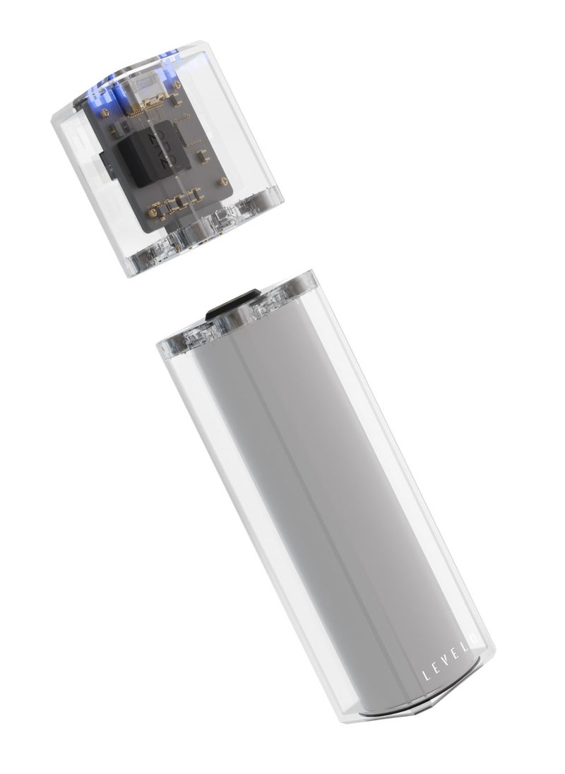 LEVELO 15000 mAh SwapCell PRO Power Bank 15000mAh with Accessories / Fast Charging Powerbank / Single Battery Cell & Head Included / Arc Lighter/ Torchlight Heads / 3 Battery Cells / Strong Magnetic Attachment - Transparent  - Image 2