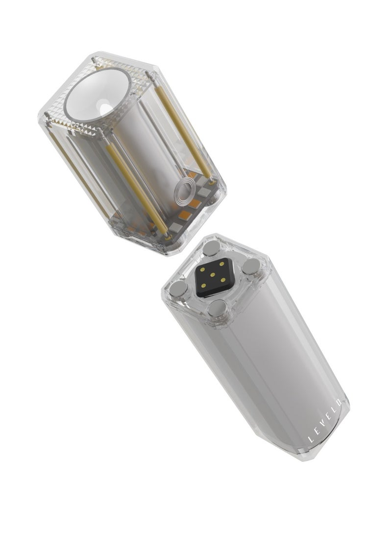 LEVELO 15000 mAh SwapCell PRO Power Bank 15000mAh with Accessories / Fast Charging Powerbank / Single Battery Cell & Head Included / Arc Lighter/ Torchlight Heads / 3 Battery Cells / Strong Magnetic Attachment - Transparent  - Image 4