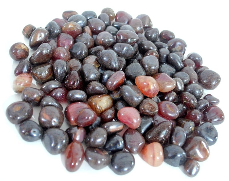 Schmick 3 Kg Maroon Onyx Pebbles Stones for Decoration Home Table Decor Decorative Stones and Pebbles Vase Fillers Stones 3 Kg Maroon Onyx - Image 1