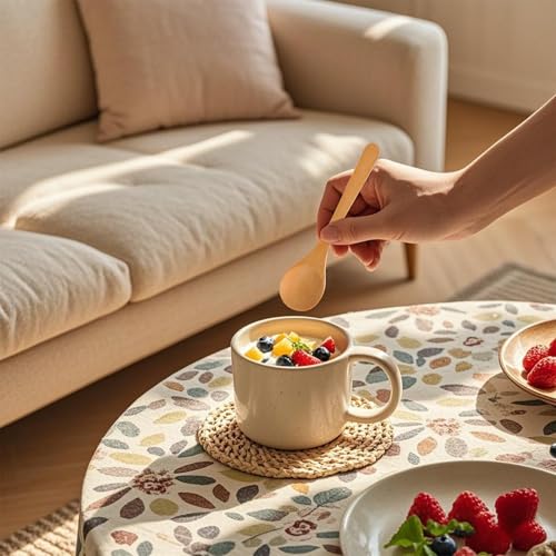 jiebor 30Pcs Mini Small Wooden Spoons Tiny Wood Spoons Bulk for Tea Coffee Sugar Ice Cream Salt Spices Honey Jars Home Kitchen 5.1inch - Image 4