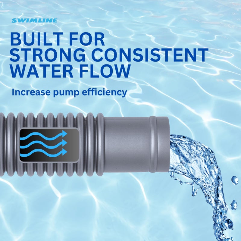 SWIMLINE HYDROTOOLS Pool Pump Filter Connection Hose | 1.5 Inch X 3 Foot | Heavy-Duty Flexible, Durable & Leakproof | Chemical & UV Resistant | For Above Ground Pools Skimmer Filters & Pumps - Image 4