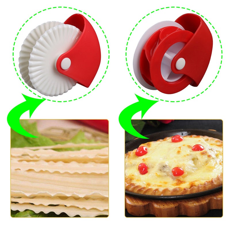 Pastry Wheel Cutter Pie Crust Decorator Pizza Pasta Scalloped Edges Decoration Baking Kitchen Tools - Image 2